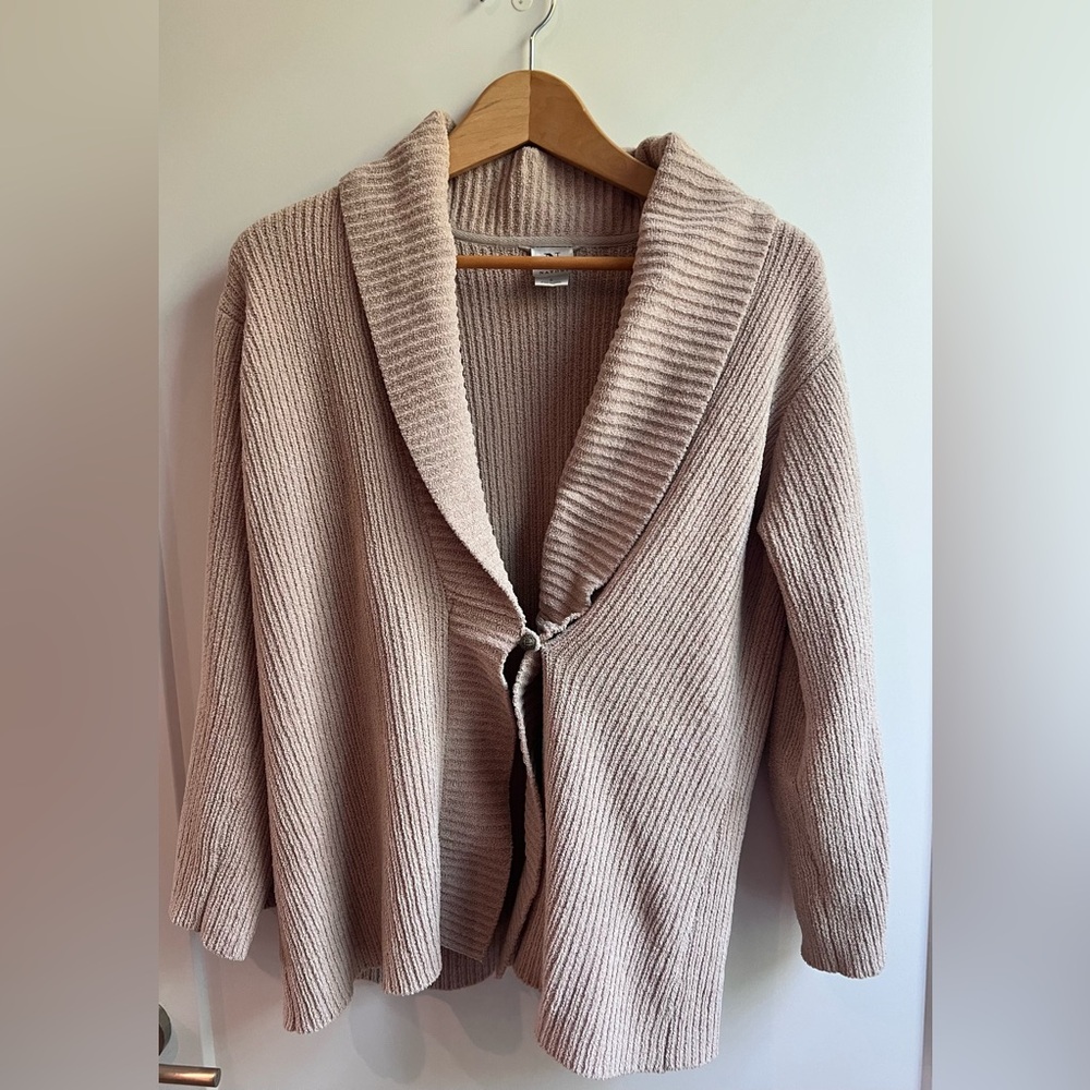 Natori Tan Ribbed Women's Cardigan